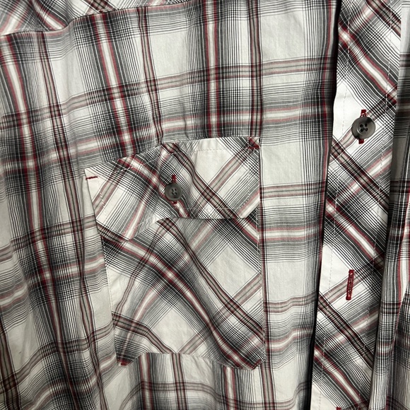 Cabelas Long Sleeve Button Shirt Mens 2XL Plaid Multicolor 100% Pima Cotton - Picture 4 of 5